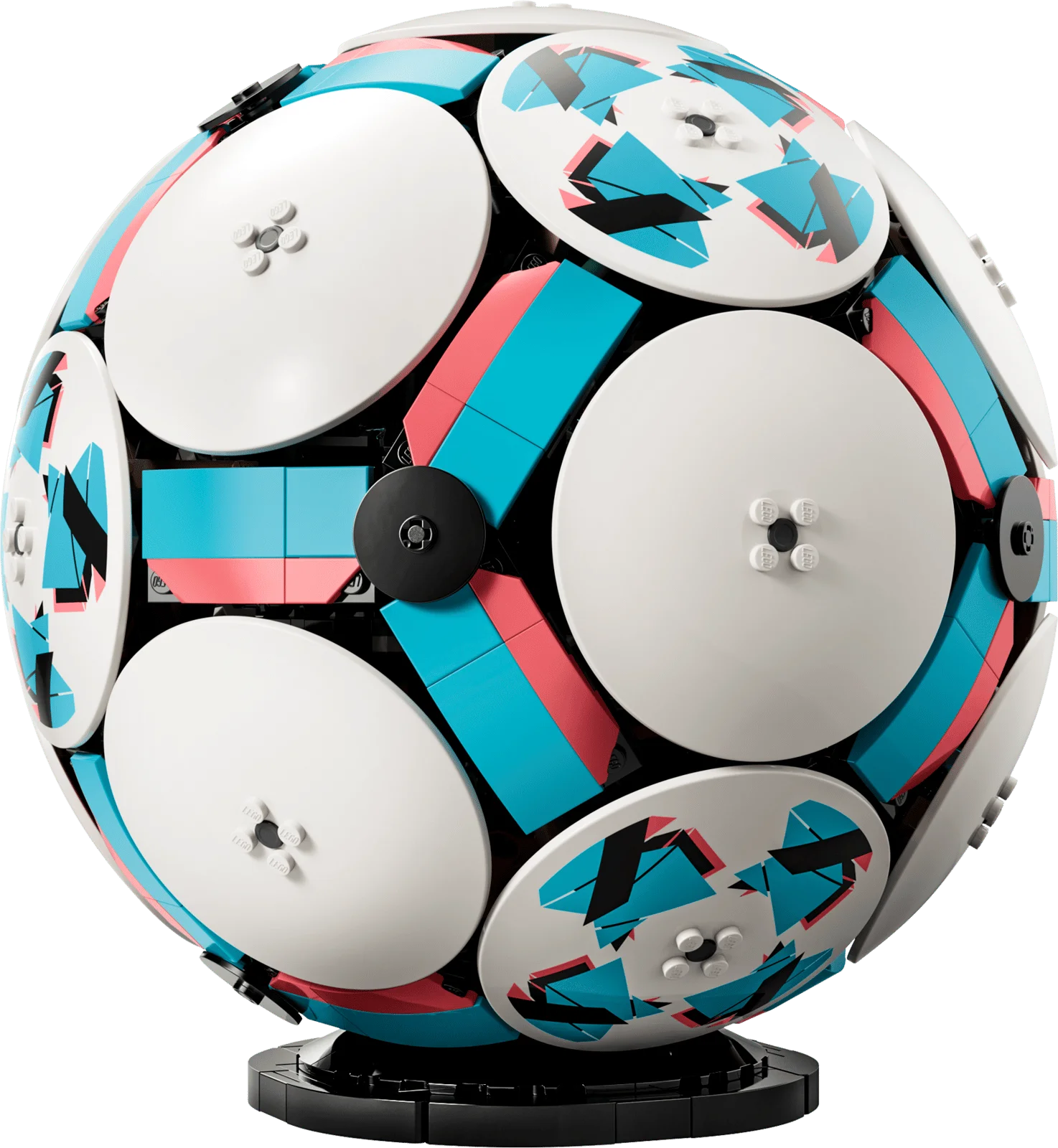 LEGO 43019 Soccer Ball; exterior completo sobre base